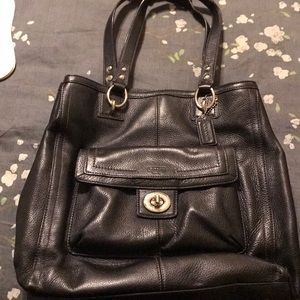 Black coach shoulder bag